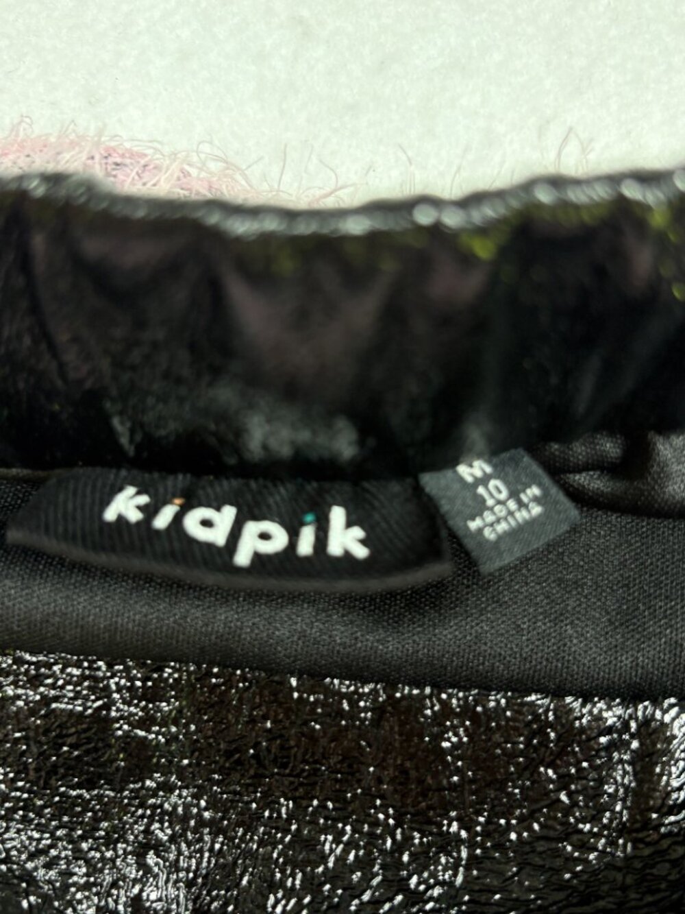 KIDPIK Pink Eyelash Fuzzy Knit Striped Mini Skirt Faux Leather Coquette Y2K 10 M - Picture 5 of 6